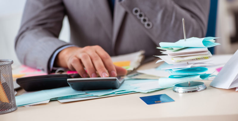 Young Handsome Businessman In Budget Planning Concept