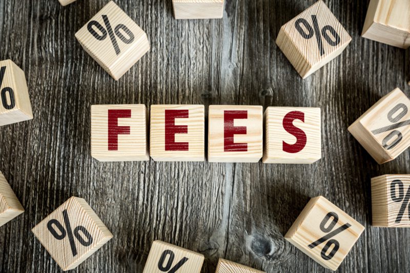 Wooden Blocks With The Text: Fees